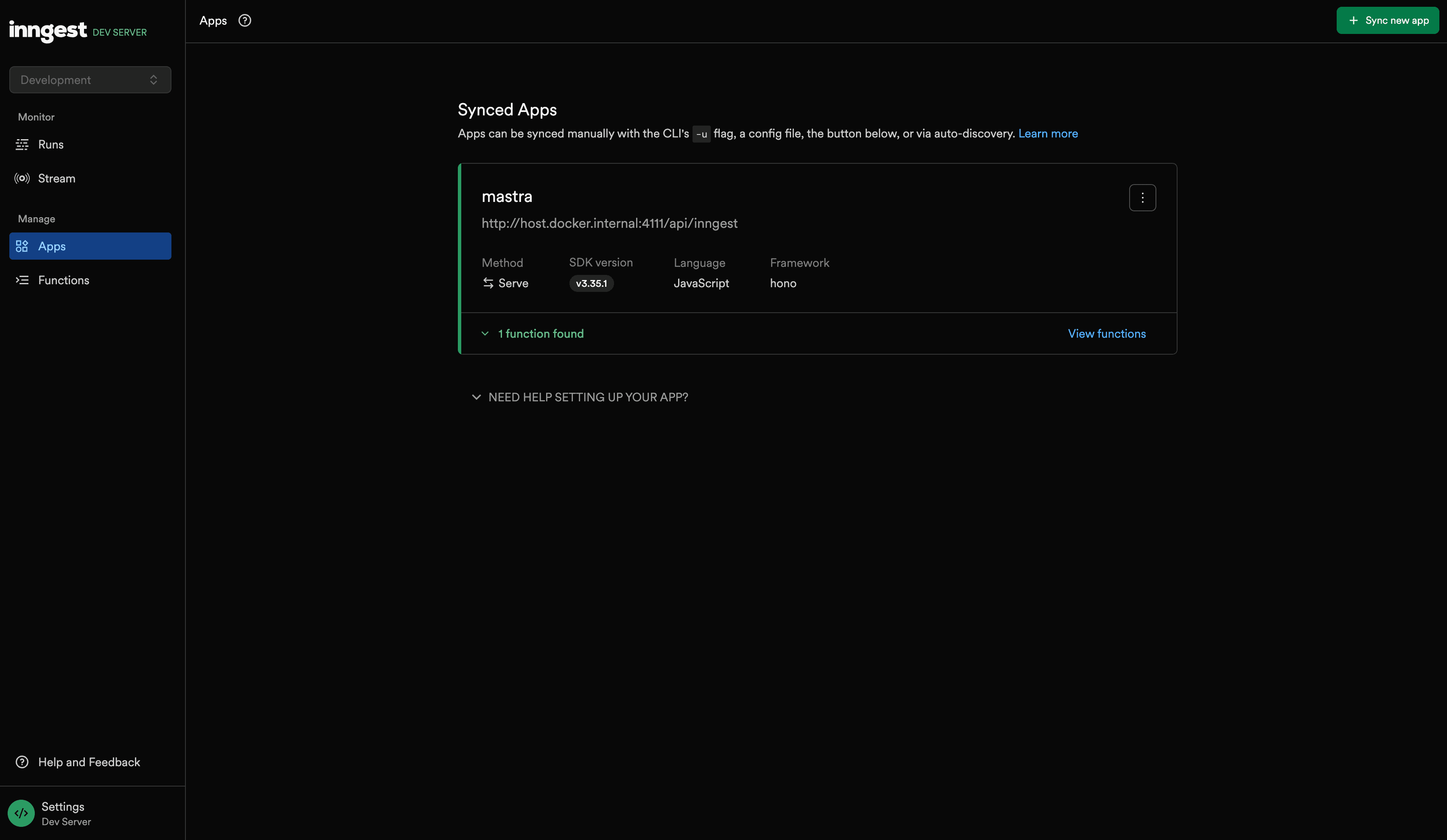 Inngest Dashboard