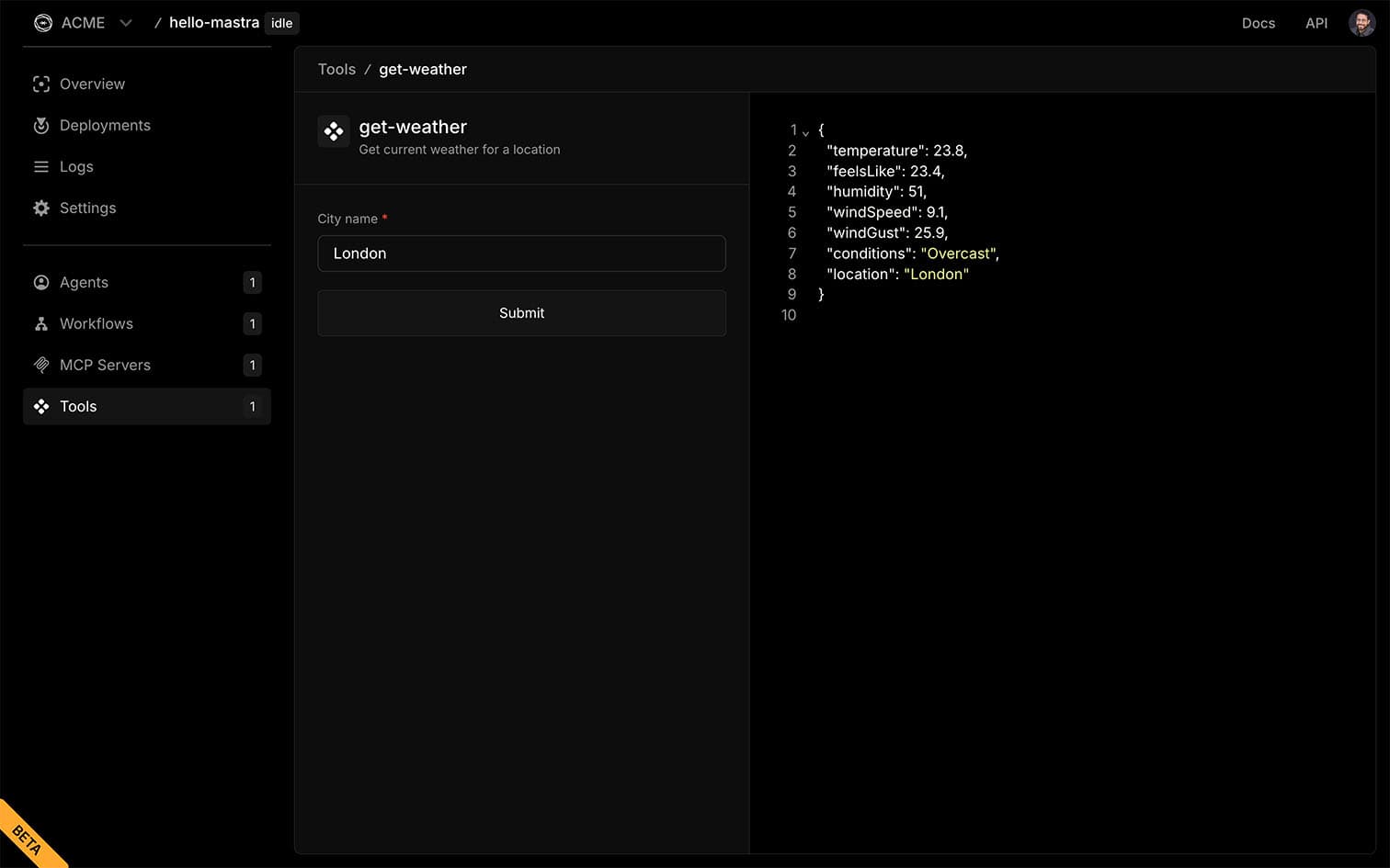 Dashboard playground tools