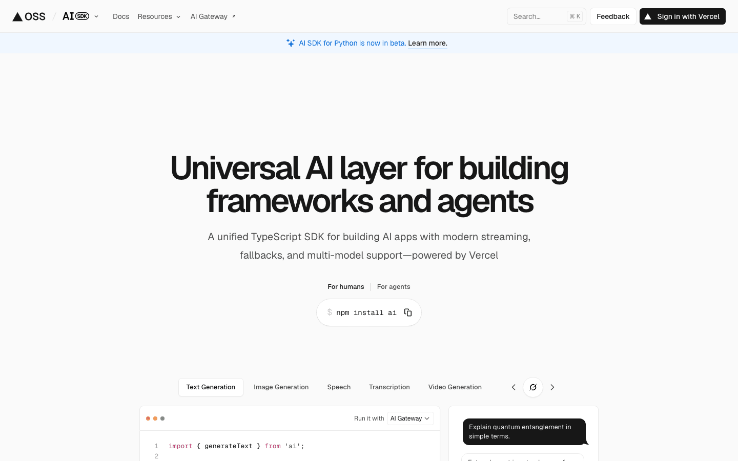 Vercel AI SDK