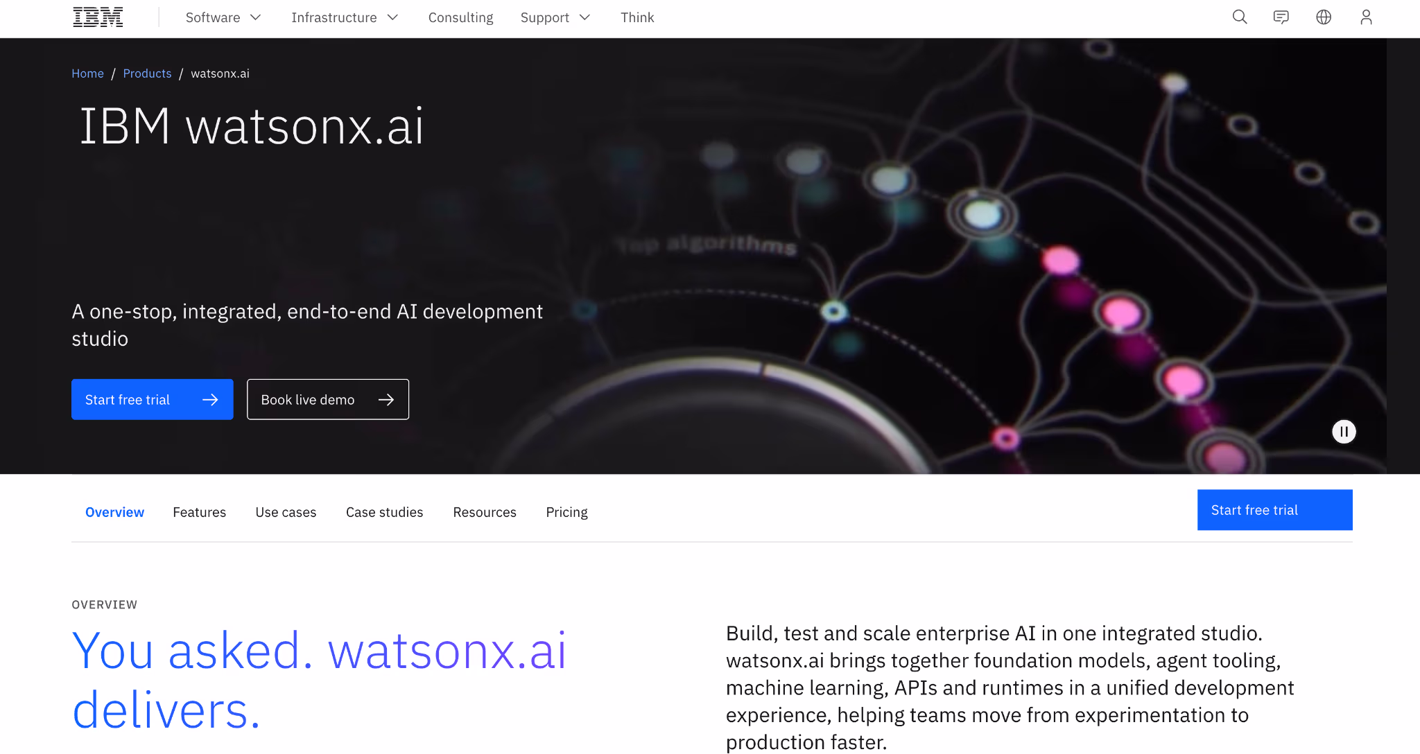 IBM watsonx.ai: best for enterprise AI model development
