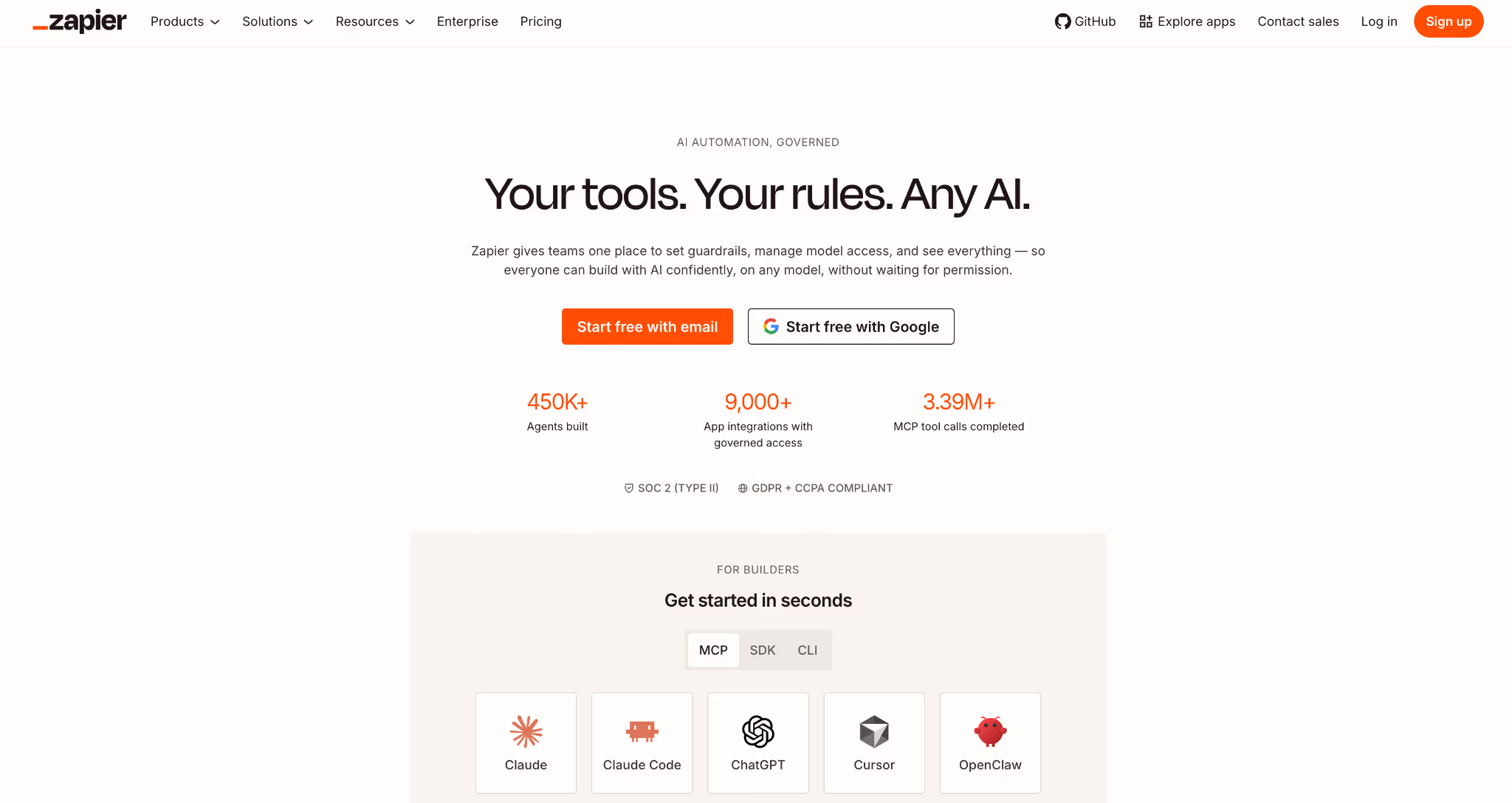 Zapier AI: best for no-code workflow automation