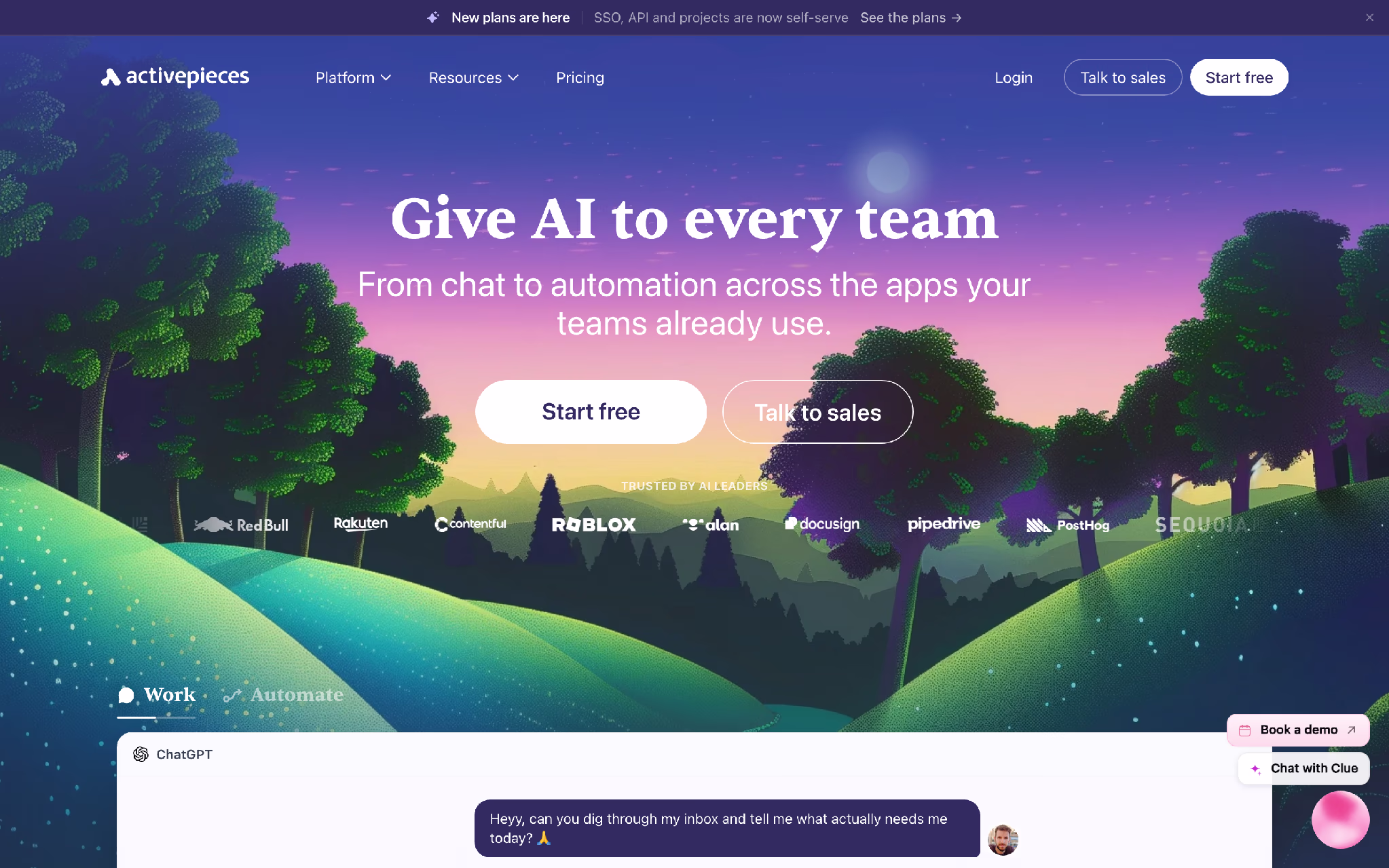 Activepieces: MIT-licensed, self-hostable automation with AI copilot.