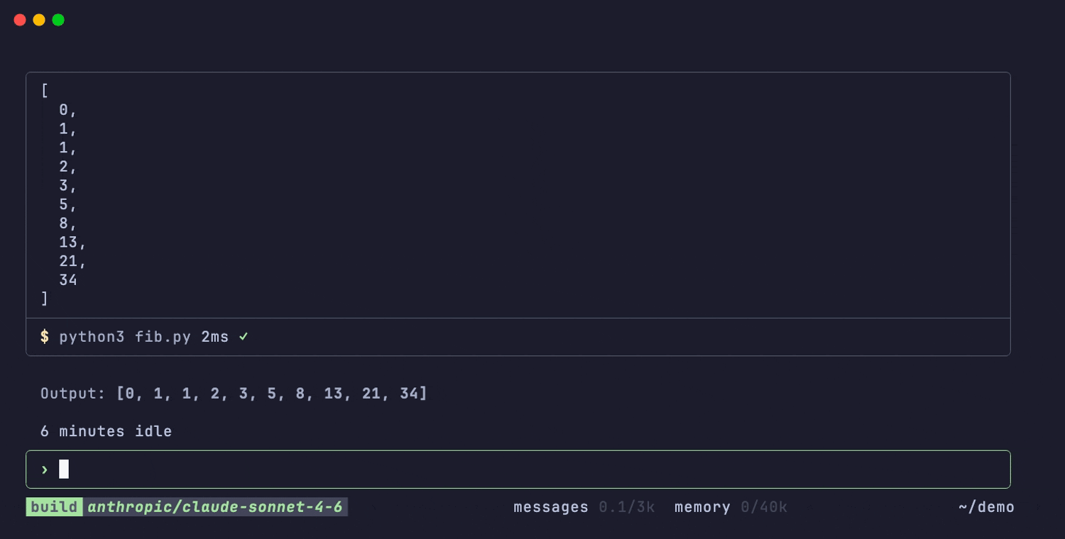 Mastra Code running a task autonomously