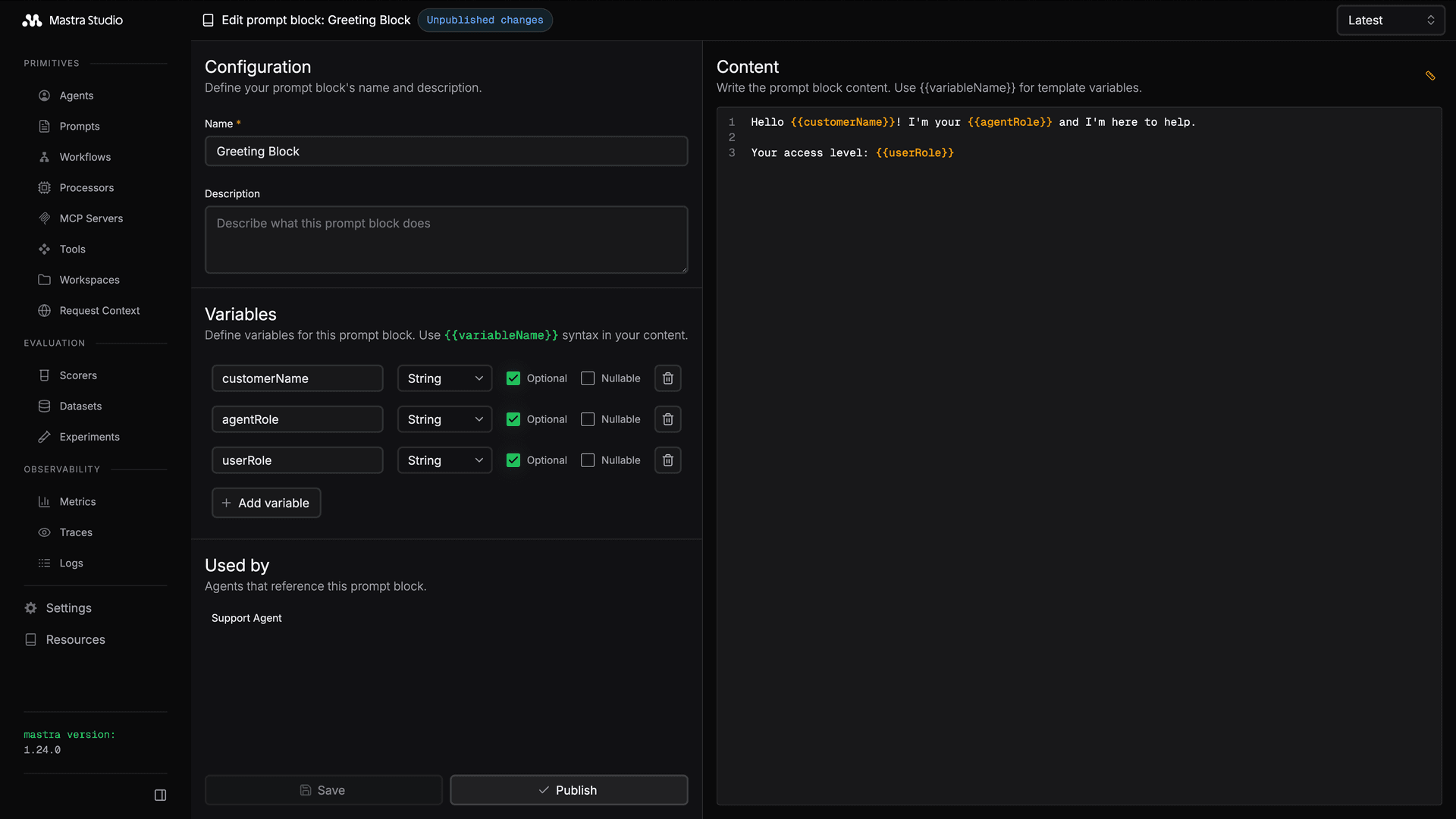 Studio Instruction Blocks