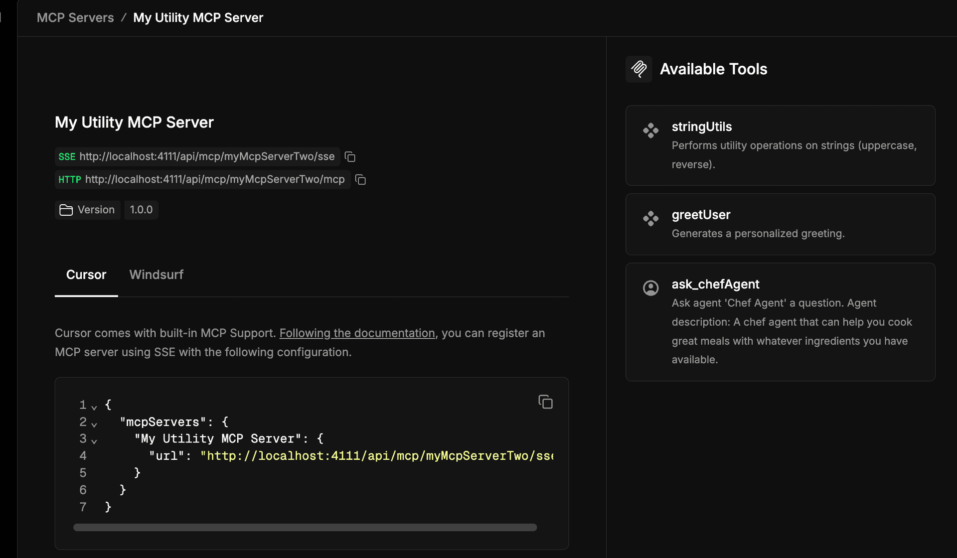 MCP Server with agents example