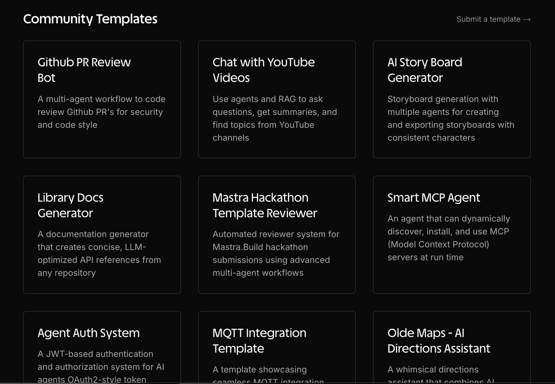 Community Templates Library