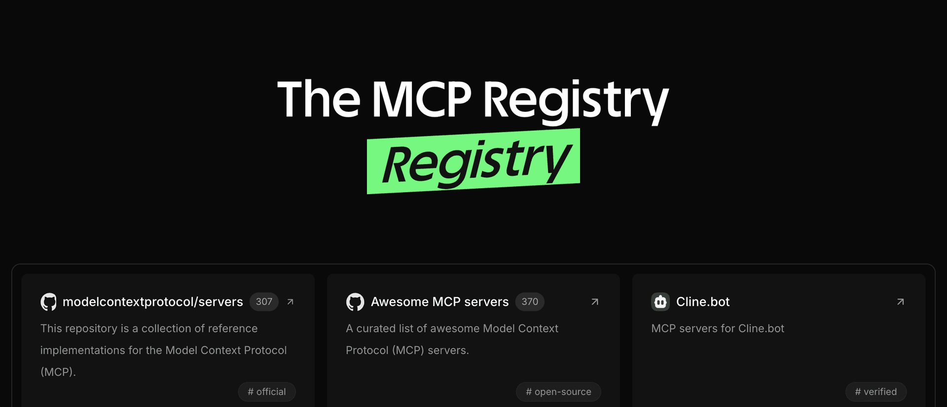 MCP Registry Registry