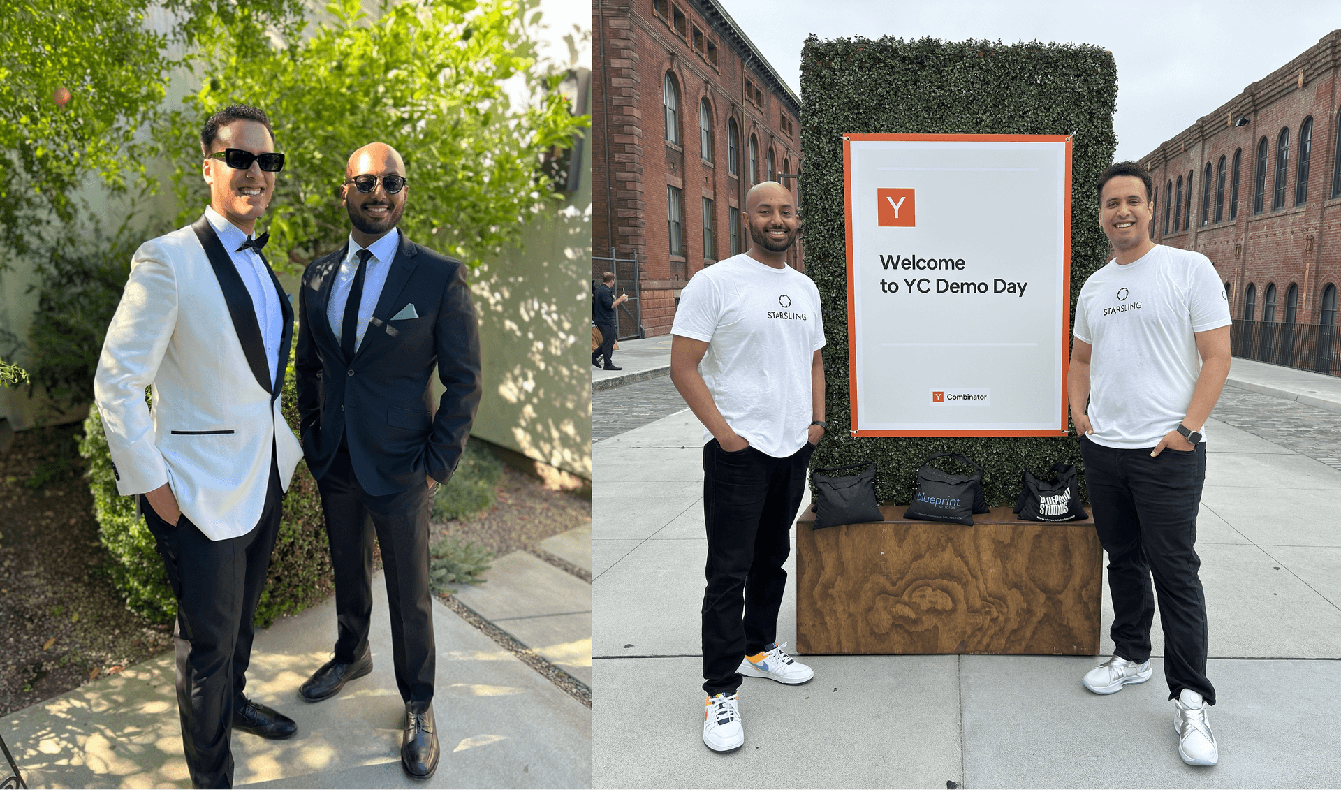 Yonas Beshawred and Daniel Worku, co-founders of StarSling: from groomsmen to co-founders