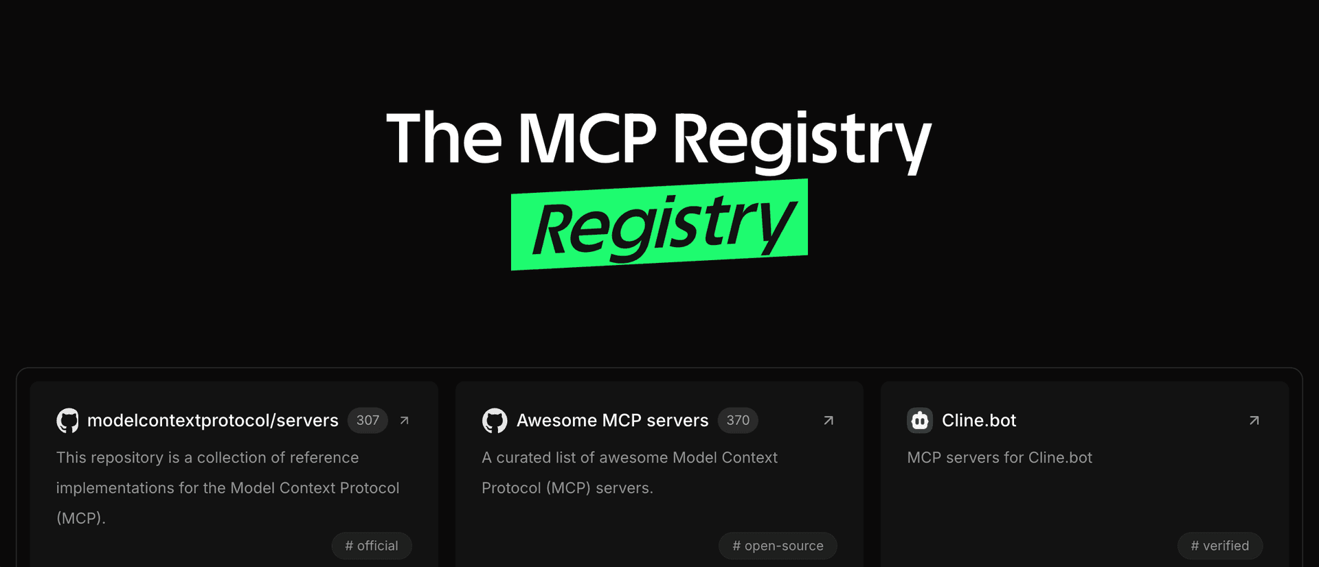 MCP Registry Registry