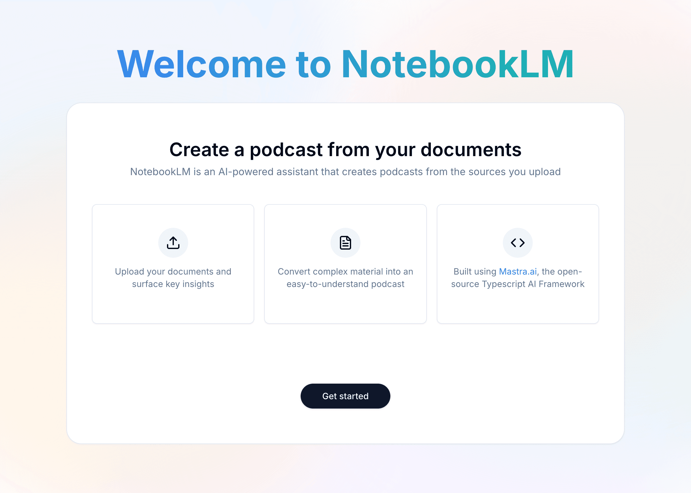 NotebookLM-Mastra