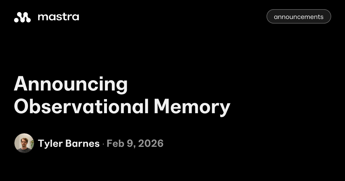 Announcing Observational Memory