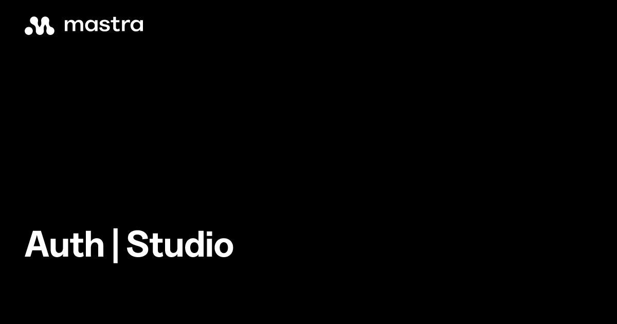 Auth | Studio | Mastra Docs