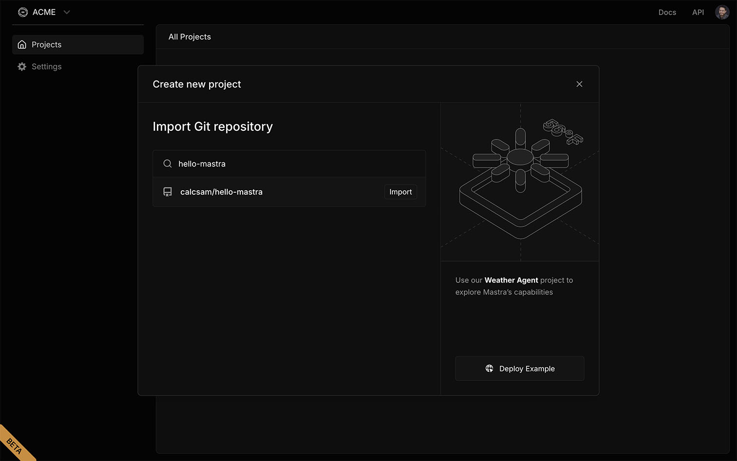 Import Git repository